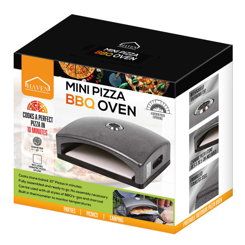 Haven Mini BBQ Pizza Oven in packaging