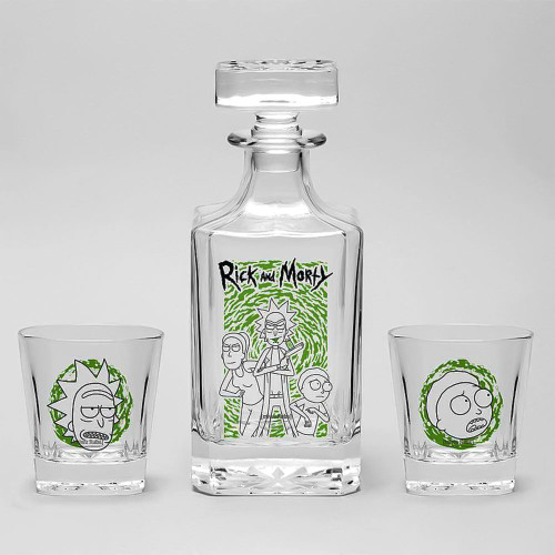 Rick and Morty Decanter and Glasses Set