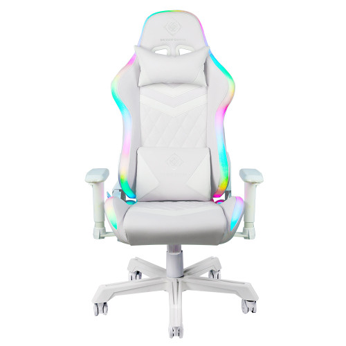 Deltaco RGB Ergonomic Gaming Chair in White