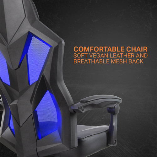 Deltaco RGB Gaming Chair with Geometric Back