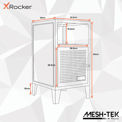 X Rocker Mesh-Tek Bedside Table