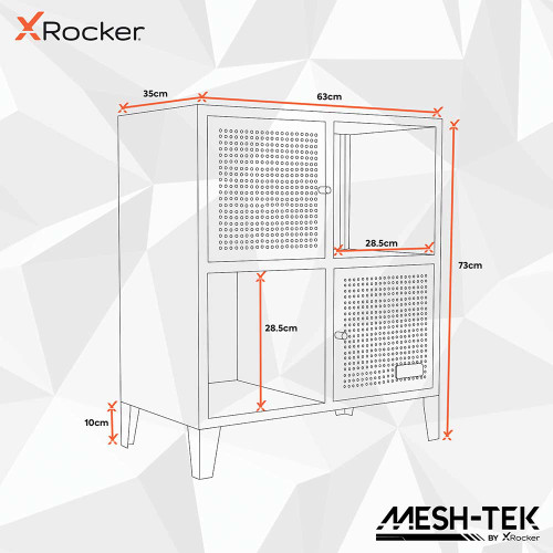 X Rocker Mesh-Tek 4-Cube Unit – Standing or Wall-Mounted