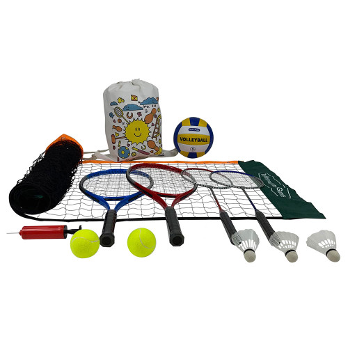 3-in-1 Badminton, Volleyball, and Tennis Set with 3m Net