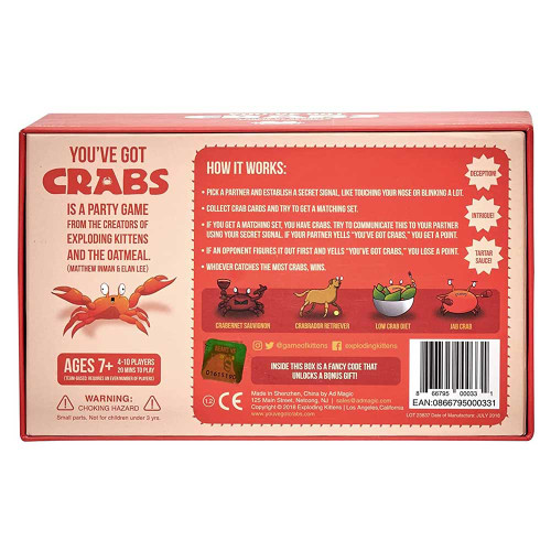 You've Got Crabs Card Game by Exploding Kittens