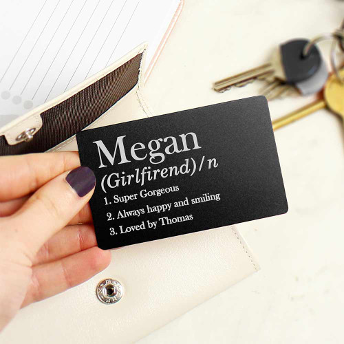 Personalised Definition Wallet Card