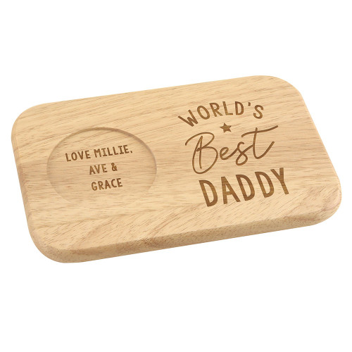 Personalised ‘World's Best’ Wooden Coaster Tray