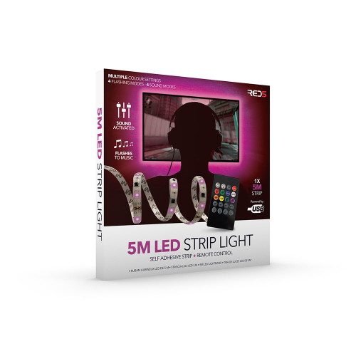 5M LED Strip Light with Sound Control packaging
