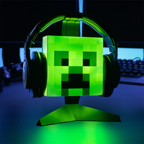 Minecraft Creeper Head Light – Light-Up Headphone Stand