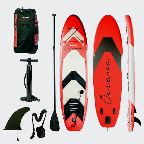 10ft Inflatable Paddle Board Kit in Red by Summit Oceana
