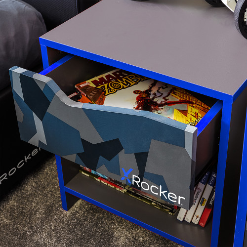 X-Rocker Hideout Camo 3Pc Set in Grey/Blue