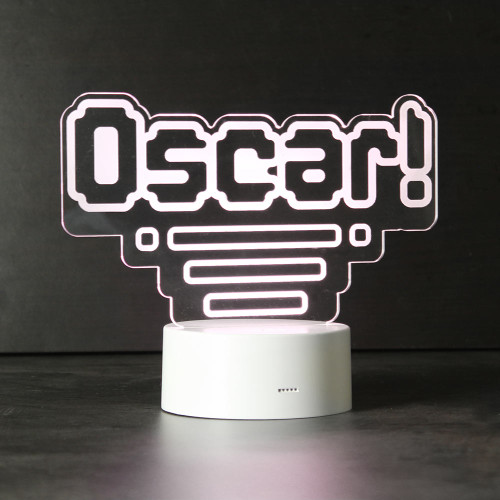 Personalised Gamer Tag LED Desk Light