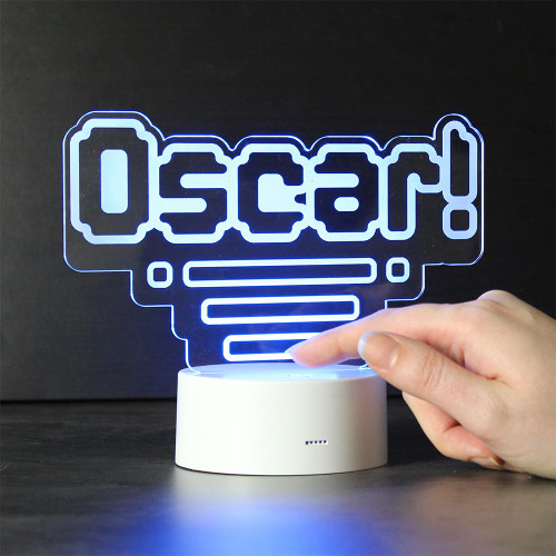 Personalised Gamer Tag LED Desk Light