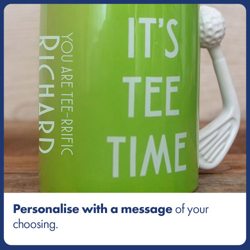 Personalised It's Tee Time Golf Mug