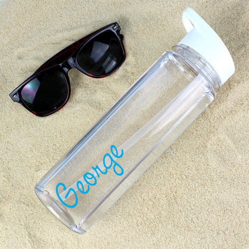 Personalised Island-Inspired Water Bottle - Blue