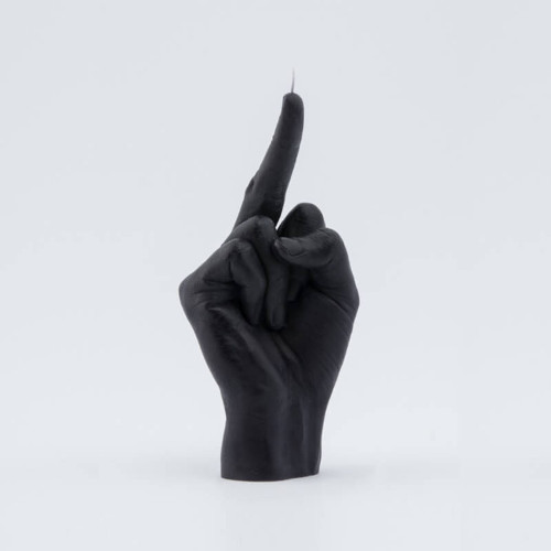 F*ck You Middle Finger Candle Hand – Black