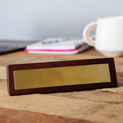 Personalised Wooden Desk Sign