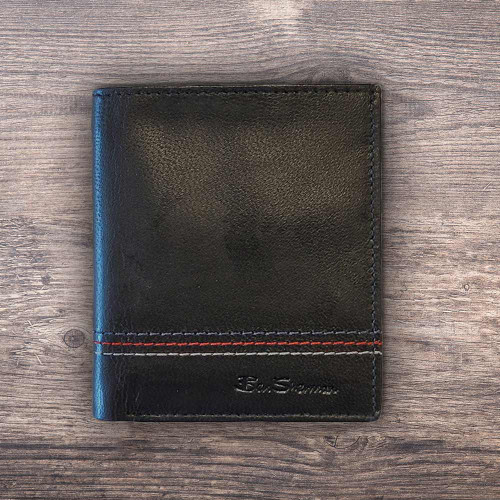 Ben Sherman Leather Mini Bifold Wallet – Black