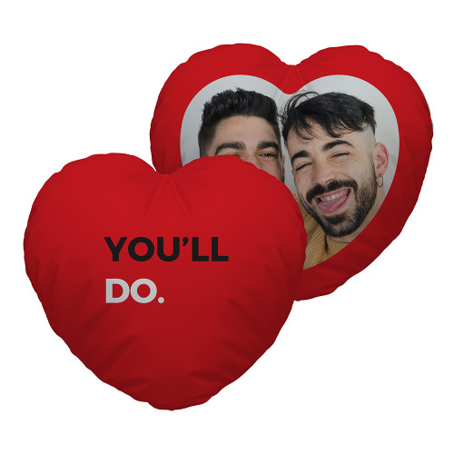 Personalised You'll Do Heart Cushion