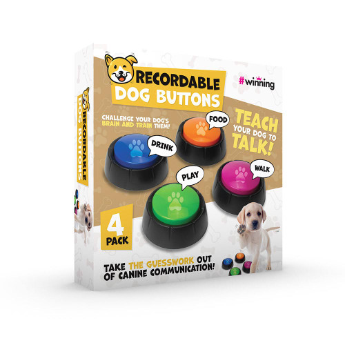 Recordable Dog Buttons – Set of 4