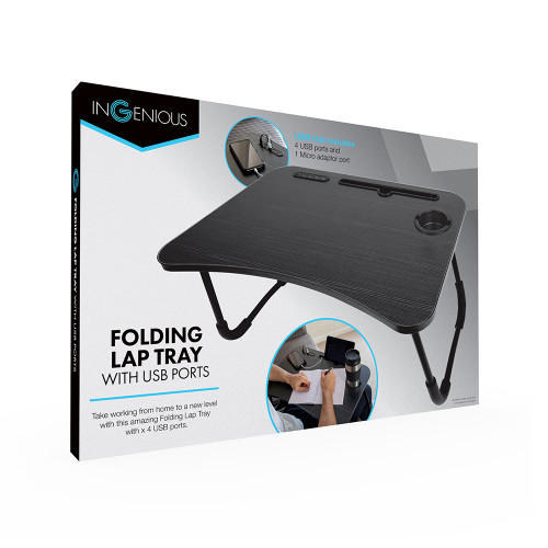 InGenious Folding Lap Tray with USB Ports