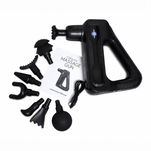 Wellbeing Cordless Massage Gun with 8 Interchangeable Heads