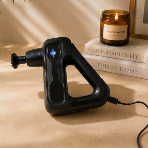 Wellbeing Cordless Massage Gun with 8 Interchangeable Heads