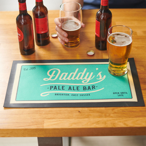 Personalised Vintage Style Drinks Bar Runner