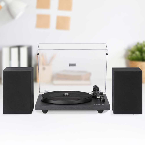 Crosley C62 Bluetooth Turntable and Speakers – Black