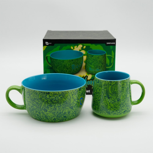 Rick & Morty Series Logo Mug & Bowl Breakfast Gift Set