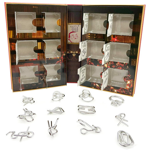 12 Puzzles Before Christmas – Metal Brainteaser Set