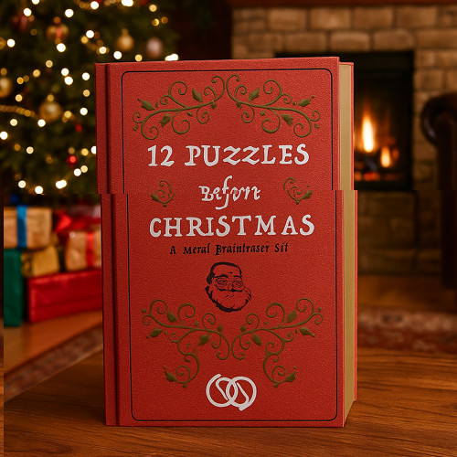 12 Puzzles Before Christmas – Metal Brainteaser Set