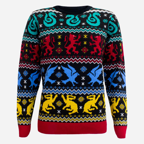 Harry Potter Hogwarts Houses Christmas Jumper