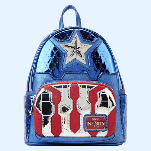Marvel Captain America Metallic Loungefly Backpack