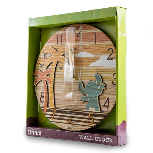Lilo & Stitch Beach Silhouette Wall Clock