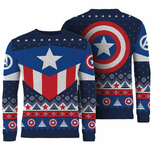 Marvel Captain America Christmas Jumper