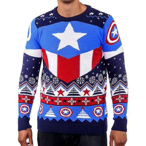 Marvel Captain America Christmas Jumper