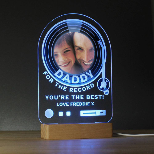 Personalised Photo Record LED Light