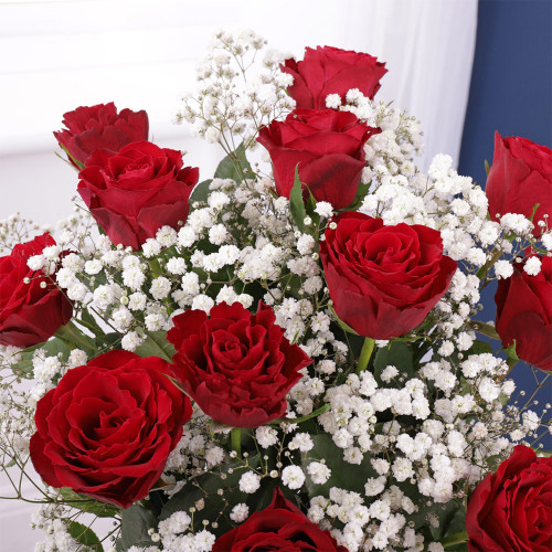 Red Rose & Gypsophila Bouquet
