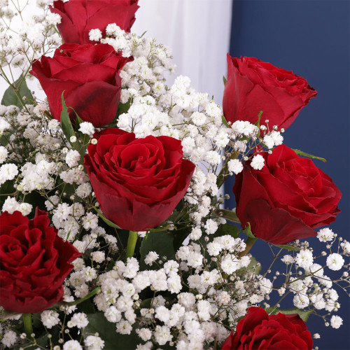 Red Rose & Gypsophila Bouquet