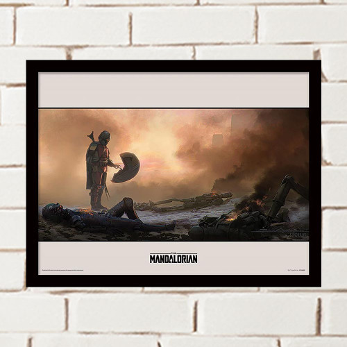 Star Wars The Mandalorian Framed Collector Print - 30 x 40 cm