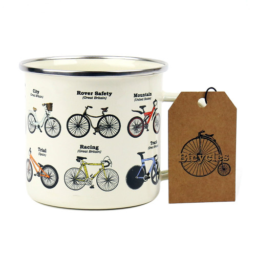 Bike Enamel Mug