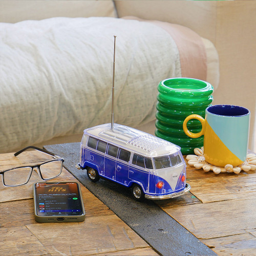 Retro Camper Speaker & Radio - Blue