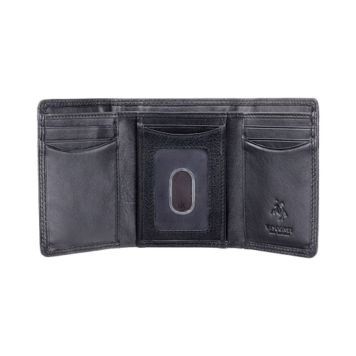 Visconti Compton RFID Trifold Wallet - Black