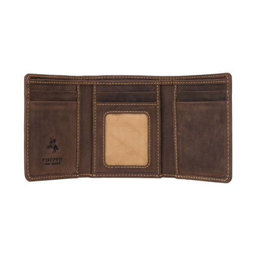 Visconti Apache RFID Cash & Card Wallet - Oil Brown