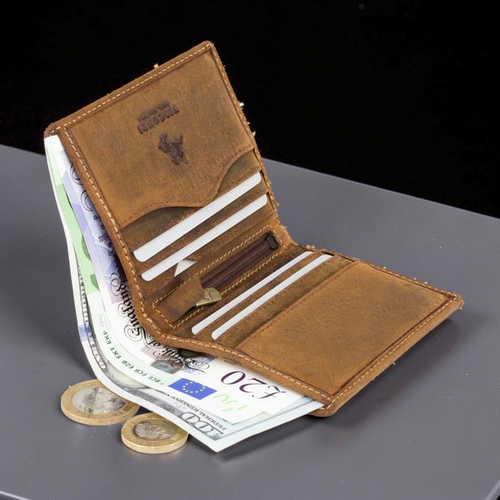 Visconti Arrow RFID Slim Card Wallet - Tan