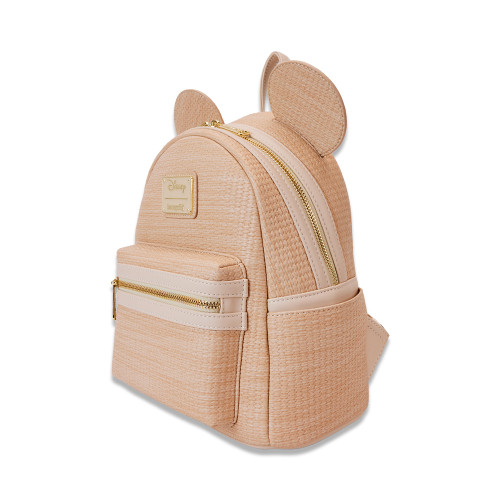 Disney's Mickey Straw Loungefly Mini Backpack