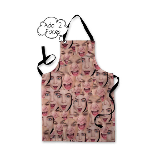 Personalised Faces All Over Apron - 2 Face