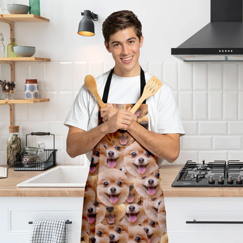 Personalised Faces All Over Apron - 2 Face