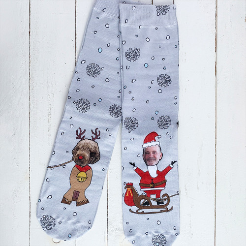 Personalised Dog and Owner Christmas Socks
