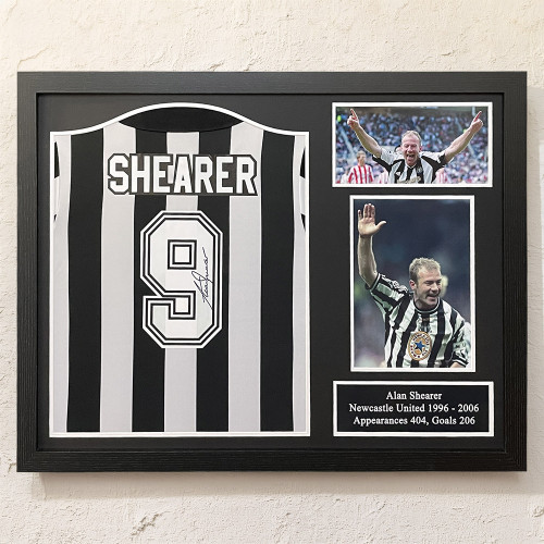 Alan Shearer Signed Newcastle United Shirt - Framed